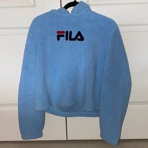 Baby blue Fila fleece sweatshirt